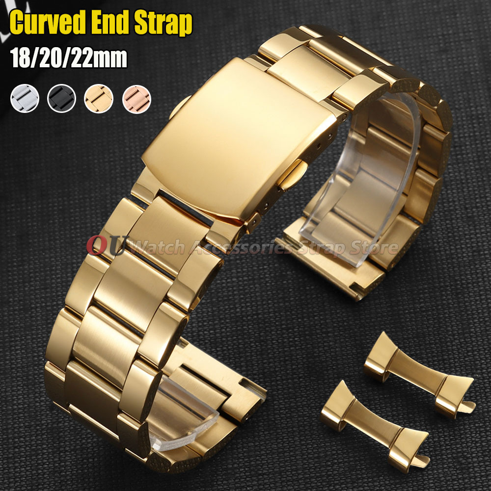 Luxury Watch Rolex - Luxury Solid Curved End Stainless Steel
