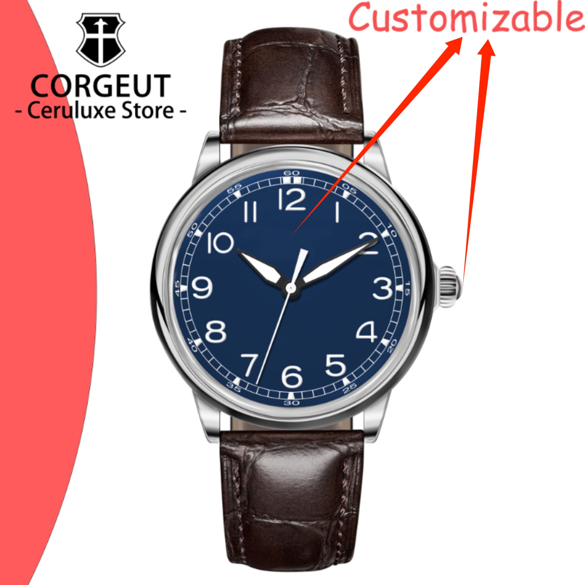 Luxury Watch Logo - CUSTOM Logo 41mm MIYOTA8215 Automatic Mechanical