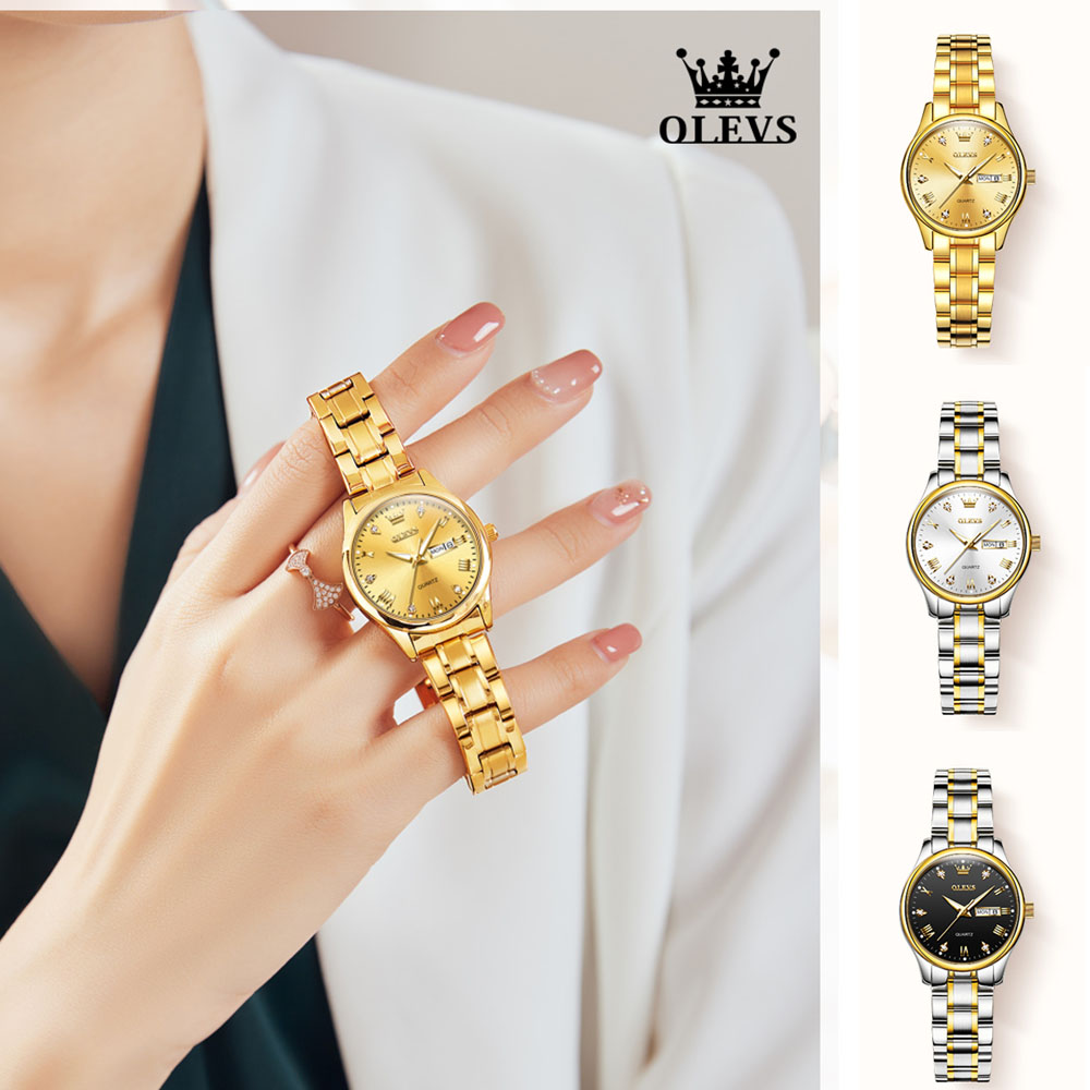 OLEVS 5563 New Fashion Women Q - đánh giá và giá Luxury Watch Green
