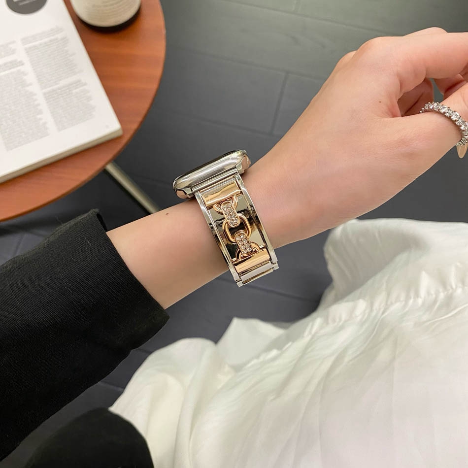Luxury Double Loop Metal Brace - đánh giá và giá Luxury Watch Apple Bands