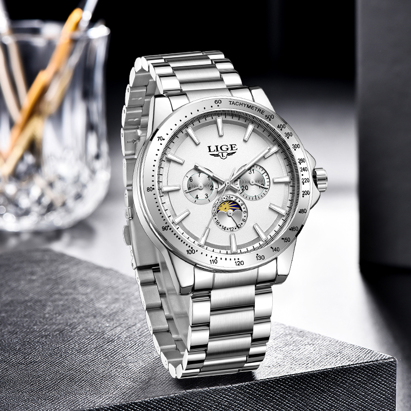 LIGE Top Brand Luxury Quartz M - đánh giá và giá Luxury Quartz Watch Brands
