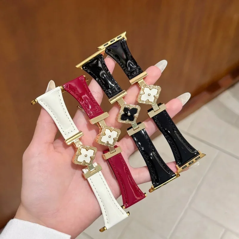 Advanced luxury leather strap  - đánh giá và giá Luxury Watch Apple Bands