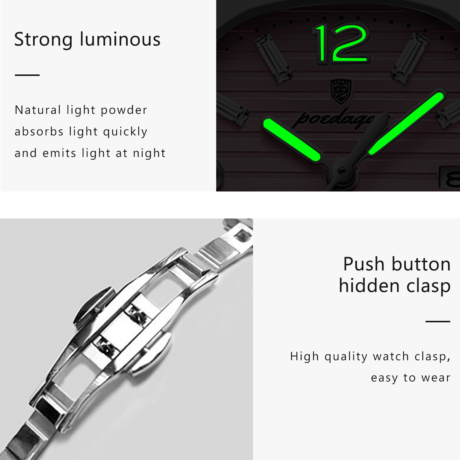 POEDAGAR Square Fashion Woman  - đánh giá và giá Luxury Watch Female