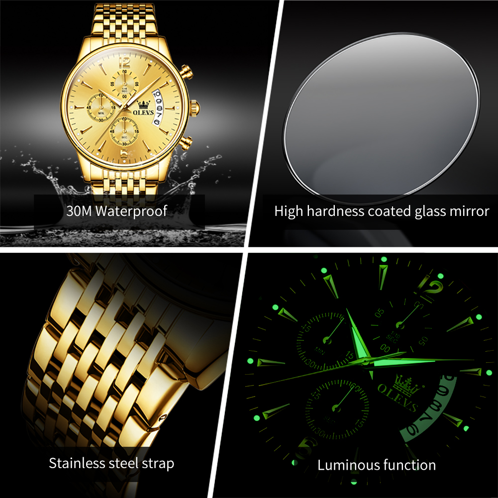 OLEVS Brand Luxury Gold Quartz - đánh giá và giá Zen Luxury Watch