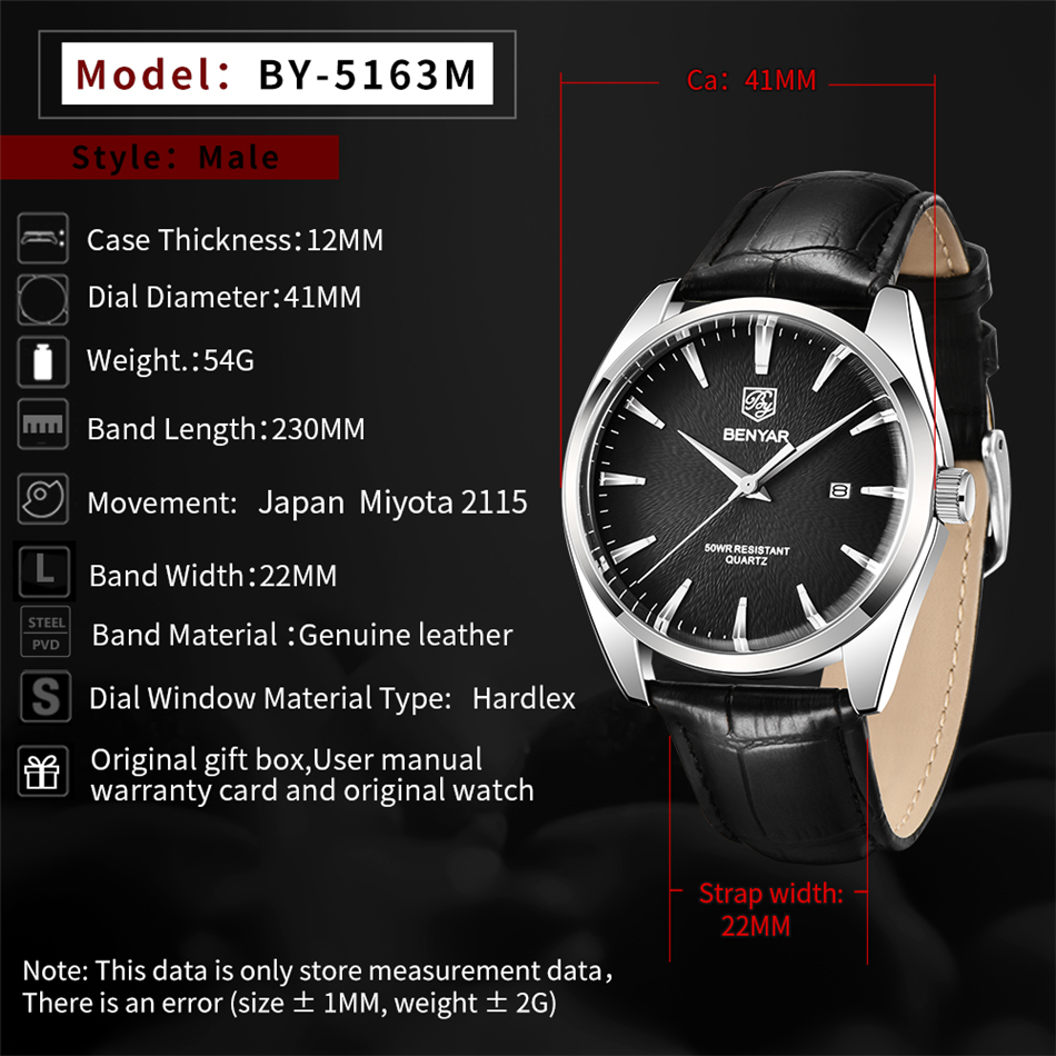 Benyar 5163 Top Brand Luxury M - đánh giá và giá Zen Luxury Watch