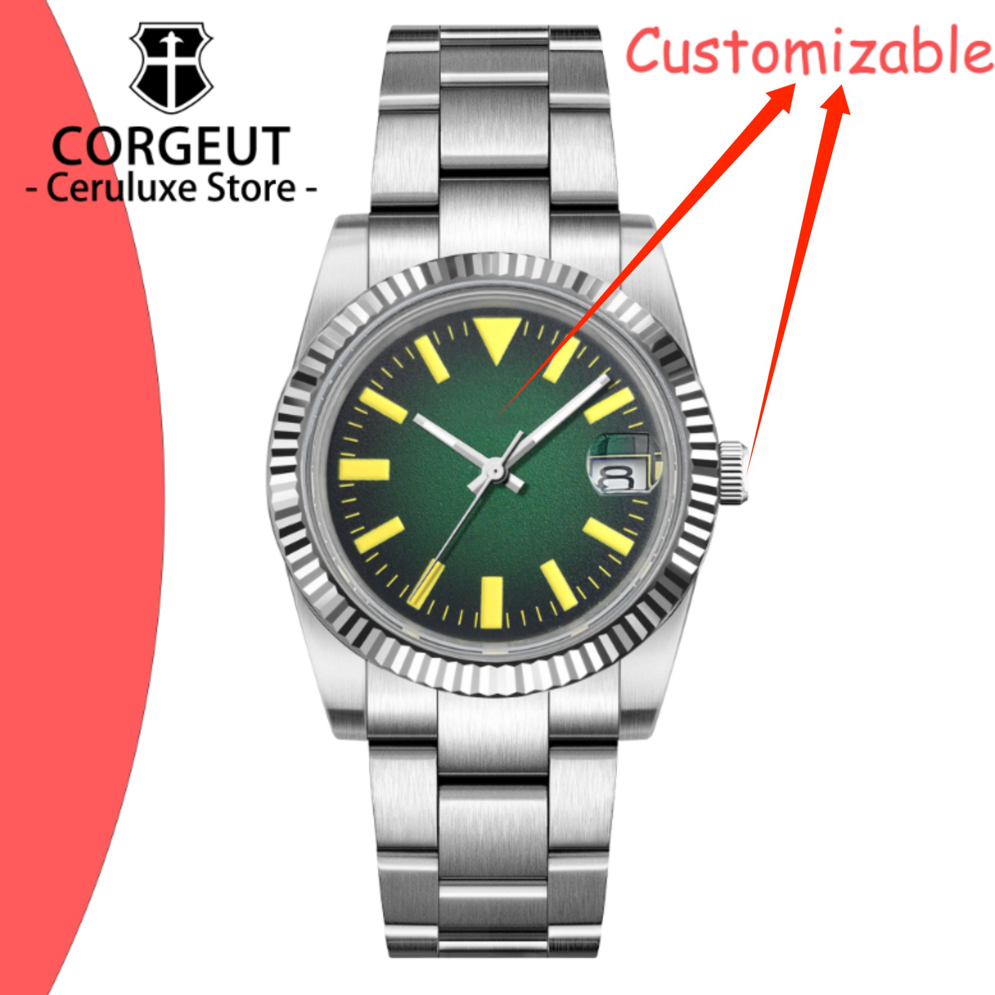 Custom Logo 36/39mm New NH35 A - đánh giá và giá Luxury Watch Logo