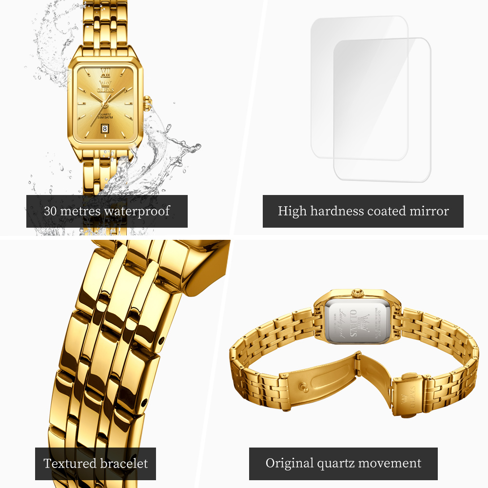 OLEVS Luxury Top Brand Women's - đánh giá và giá Luxury Watch Green