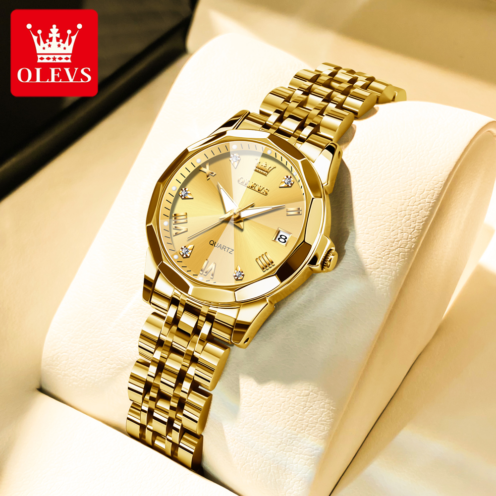 OLEVS Fashion Golden Watch for - đánh giá và giá Luxury Watch Female