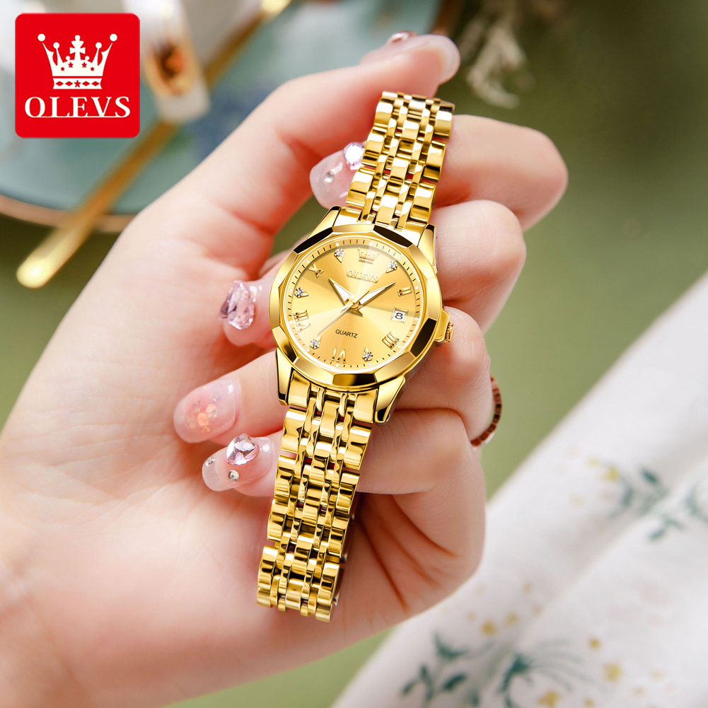 OLEVS Fashion Golden Watch for - đánh giá và giá Luxury Watch Female